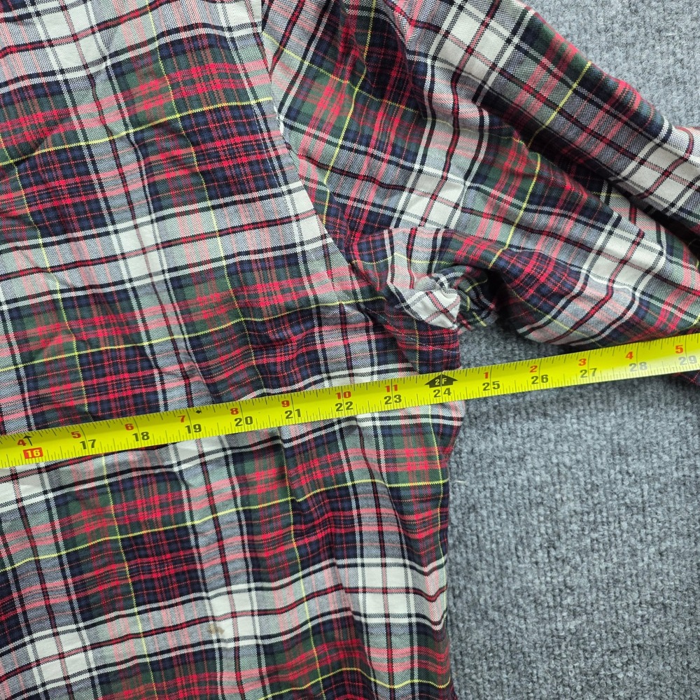 Ralph Lauren Plaid Button Down Shirt Men's XL Long Sleeve Green Pony Logo - Picture 7 of 9